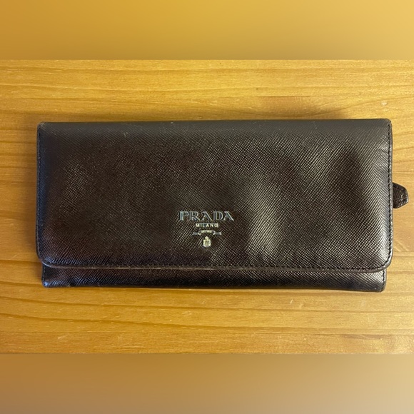 Prada Bronze Leather Wallet - Picture 1 of 14